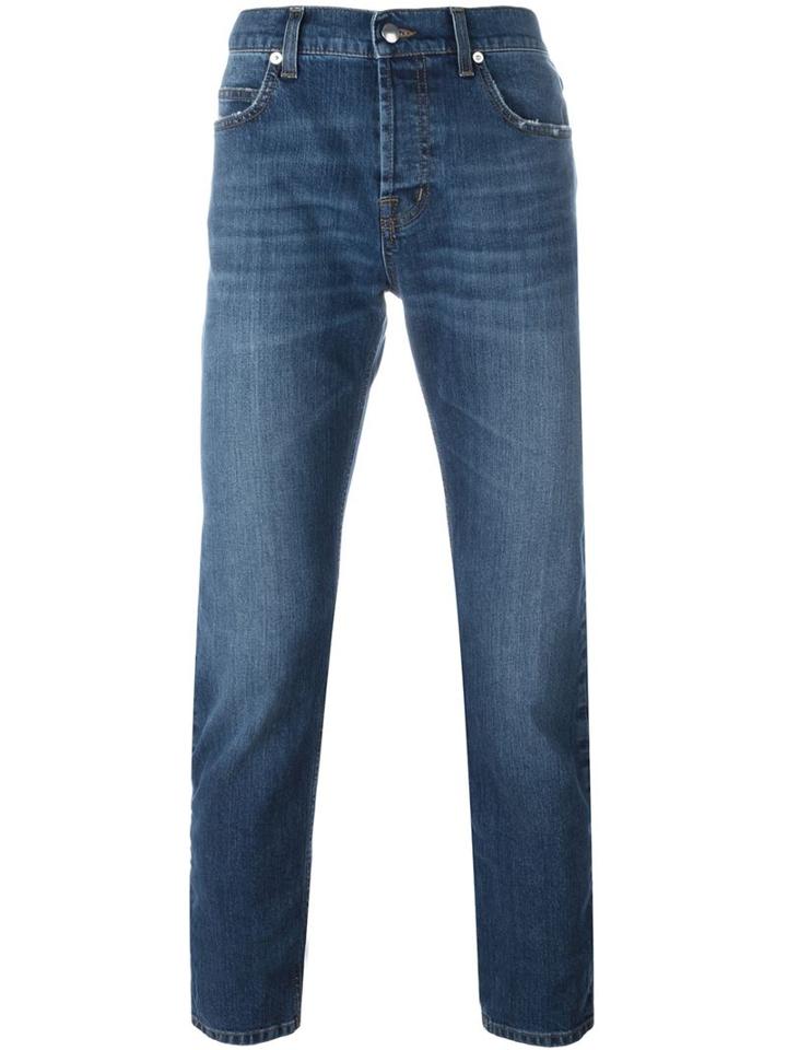 Mcq Alexander Mcqueen Skinny Jeans, Men's, Size: 32, Blue, Cotton/spandex/elastane