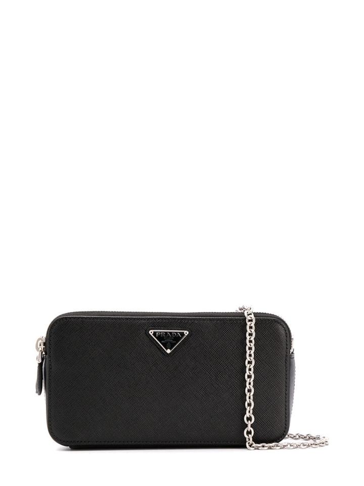 Prada Mini Triangle Shoulder Bag - Black