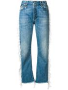 R13 Fringed Straight-leg Jeans - Blue