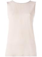 Fabiana Filippi - Classic Tank Top - Women - Silk/acetate/brass - 42, Women's, Pink/purple, Silk/acetate/brass