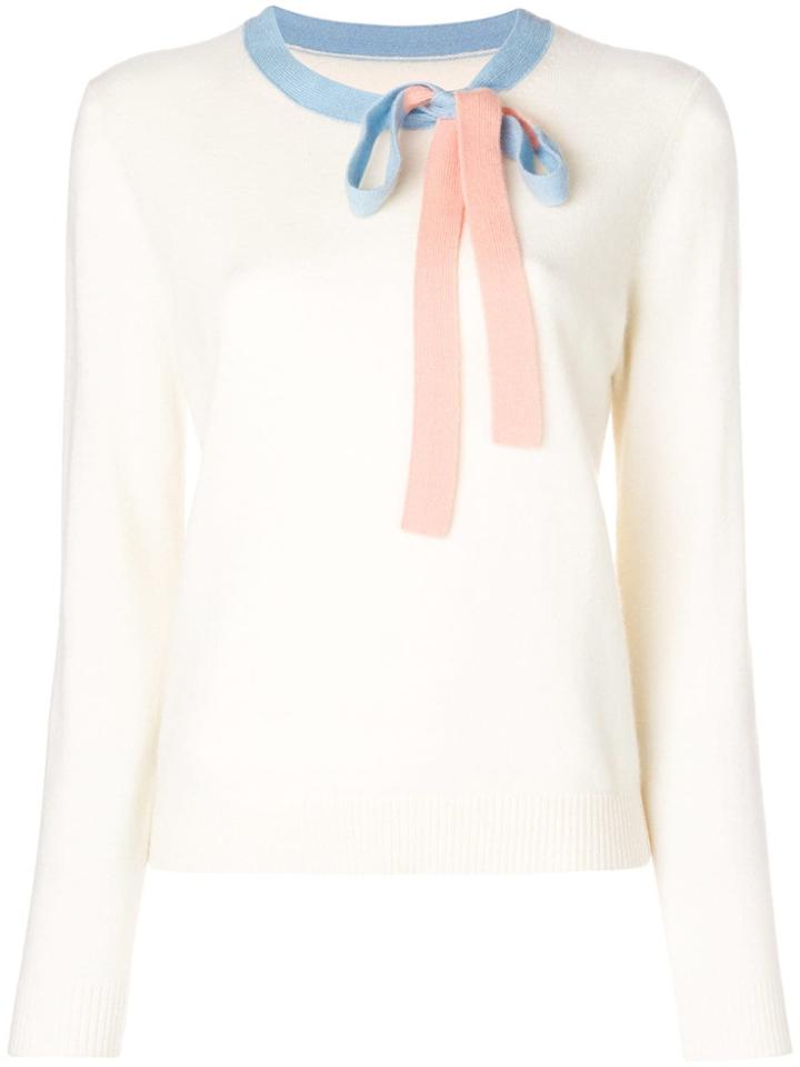 Chinti & Parker Bow Detail Jumper - White
