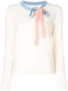 Chinti & Parker Bow Detail Jumper - White