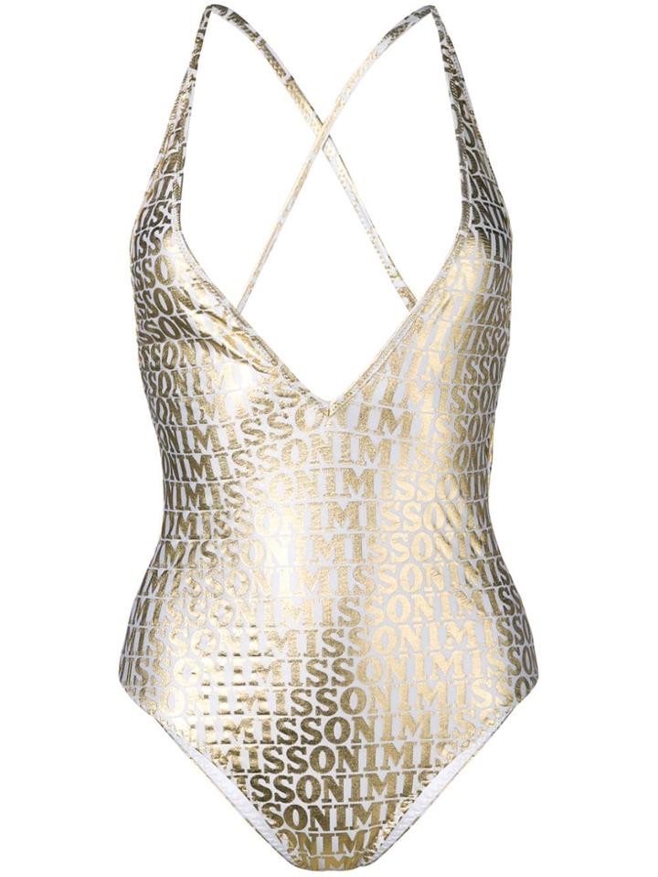 Missoni Mare Logo One-piece Swimsuit - White