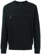 Blood Brother - Stylised Zip Sweatshirt - Men - Cotton - S, Black, Cotton