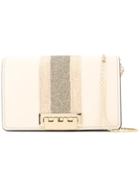 Zac Zac Posen Earthette Racing Stripe Crystal Crossbody - Nude &