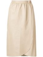 Erika Cavallini Curved Straight-fit Skirt - Nude & Neutrals