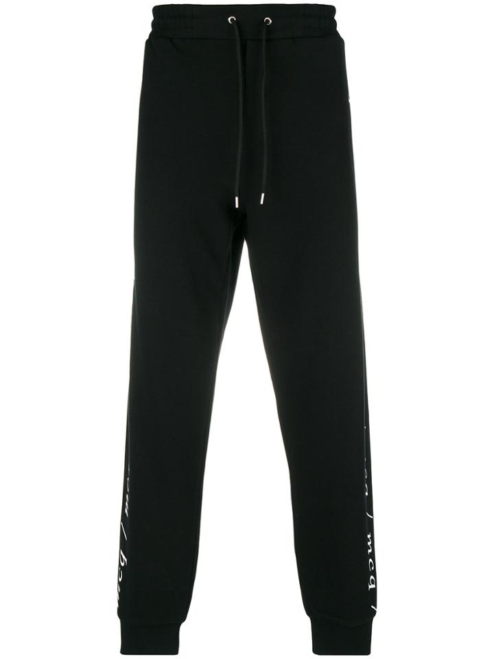 Mcq Alexander Mcqueen Logo Trim Track Pants - Black