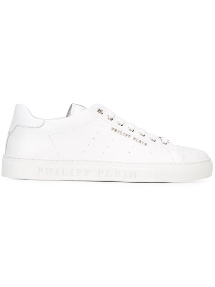 Philipp Plein Block Sneakers, Men's, Size: 39, White, Leather/rubber