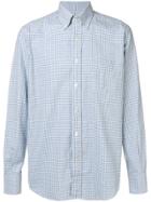 Canali Checked Fitted Shirt - White