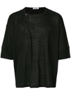 Jil Sander Buttoned Detail T-shirt - Black