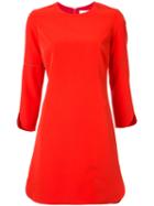 Nellie Partow Round-hem Shift Dress, Women's, Size: 8, Red, Silk/polyester/spandex/elastane
