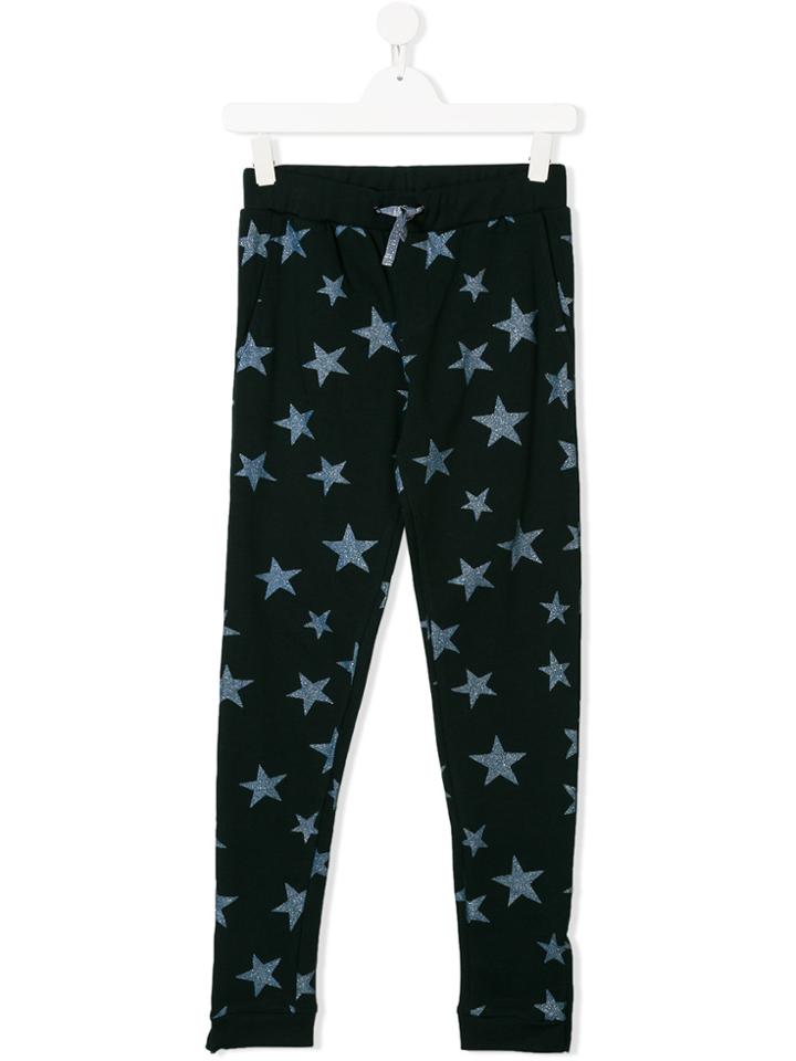 Stella Mccartney Kids Metallic Star Print Trousers - Green