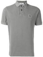 Stone Island Logo Patch Polo Shirt, Men's, Size: Xxxl, Grey, Cotton