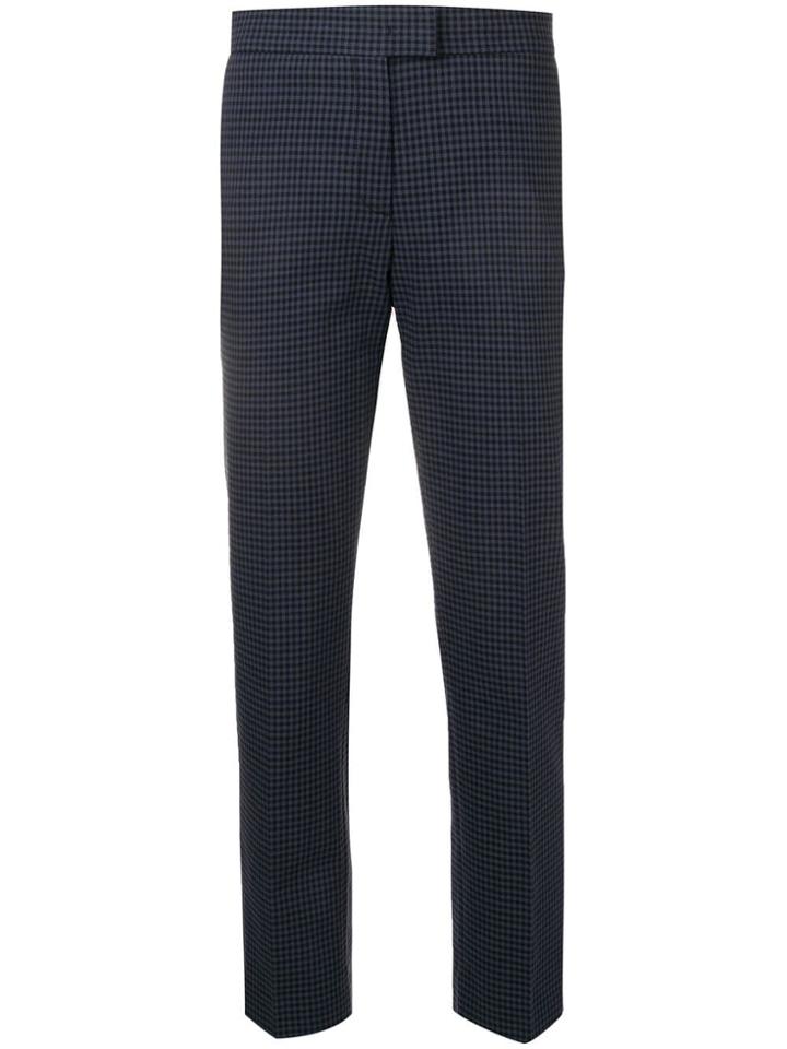 Ps Paul Smith Cropped Check Print Trousers - Blue
