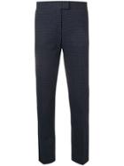 Ps Paul Smith Cropped Check Print Trousers - Blue