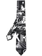 Prada Cartoon Print Tie - Black