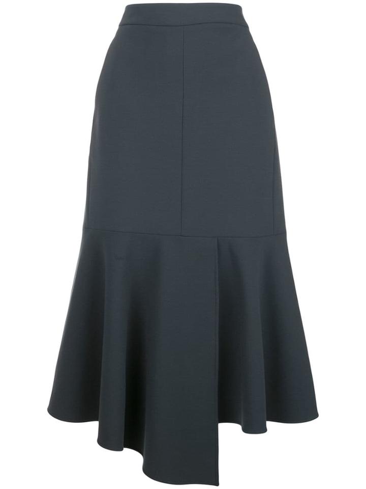 Tibi Flared Midi Skirt - Blue