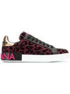 Dolce & Gabbana Leopard Print Sneakers - Pink