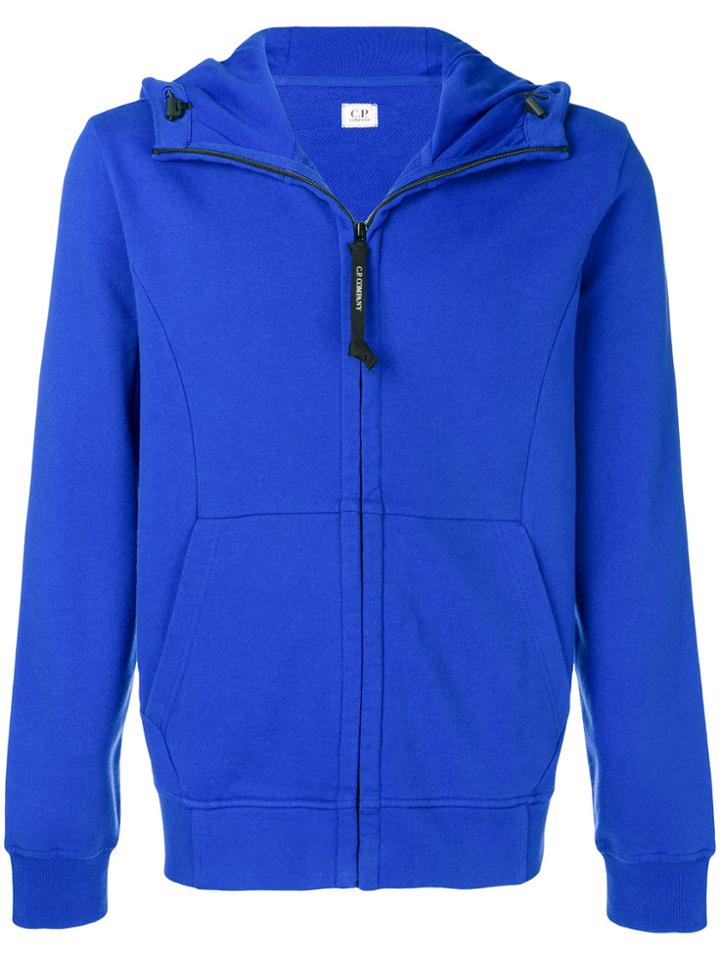 Cp Company Goggle Zip Hoodie - Blue
