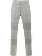 Alexander Mcqueen Herringbone & Houndstooth Cigar Trousers - Black