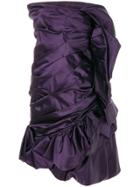 Christian Lacroix Vintage Draped Strapless Cocktail Dress - Pink &