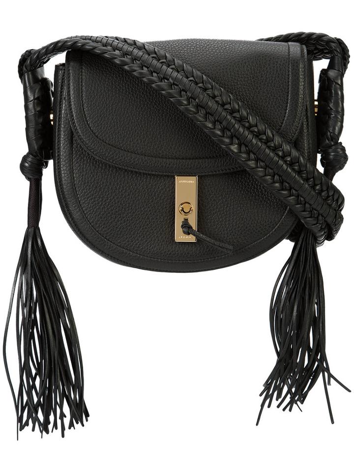Altuzarra Fringed Crossbody Bag, Black, Leather