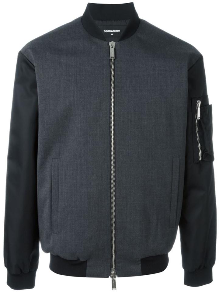 Dsquared2 Contrast Sleeve Bomber Jacket