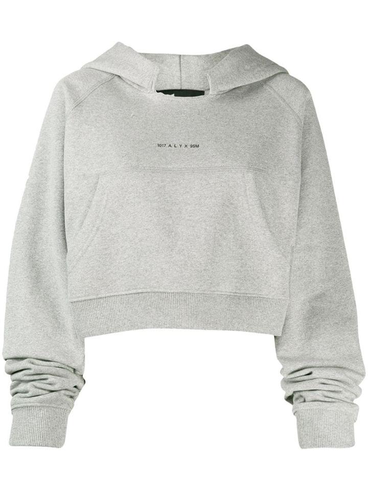 1017 Alyx 9sm Printed Logo Hoodie - Grey
