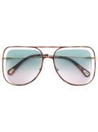 Chloé Eyewear Floating Frame Sunglasses - Brown