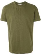Paolo Pecora - Henley T-shirt - Men - Cotton - S, Green, Cotton