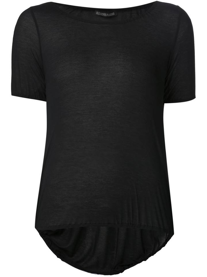 Alexandre Plokhov Gathered Neck T-shirt, Women's, Size: 38, Black, Modal