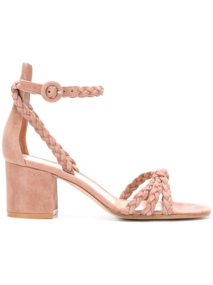 Gianvito Rossi Braided Strap Sandals - Nude & Neutrals