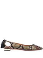 Aquazzura Cut-out Pointed Toe Ballerinas - Brown