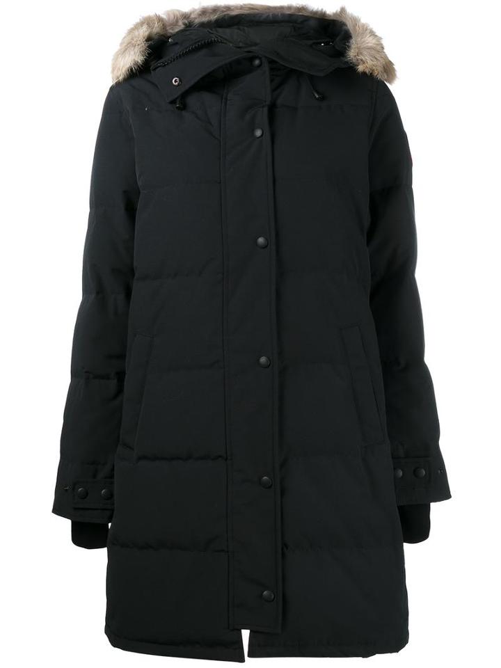 Canada Goose 'shelburne' Coyote Fur Trim Parka, Women's, Size: Medium, Blue, Cotton/polyester/nylon/feather Down
