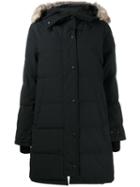 Canada Goose 'shelburne' Coyote Fur Trim Parka, Women's, Size: Medium, Blue, Cotton/polyester/nylon/feather Down