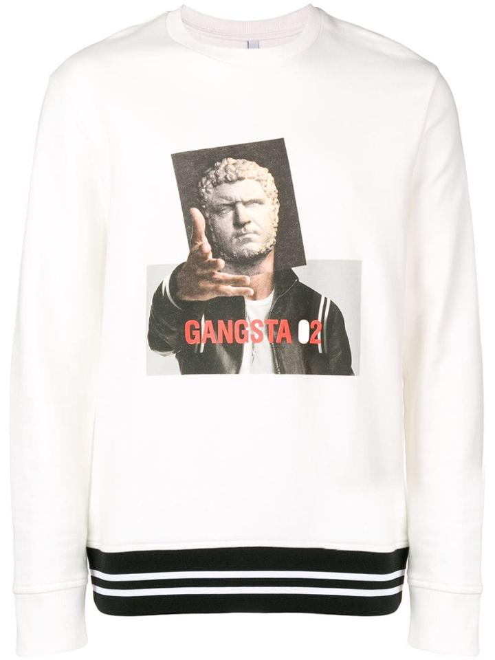 Neil Barrett Gangsta Hercules Sweatshirt - White