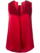 Forte Forte V-neck Blouse, Women's, Size: Ii, Red, Acetate/viscose