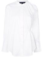 Proenza Schouler Cotton One Shoulder Button Down - White