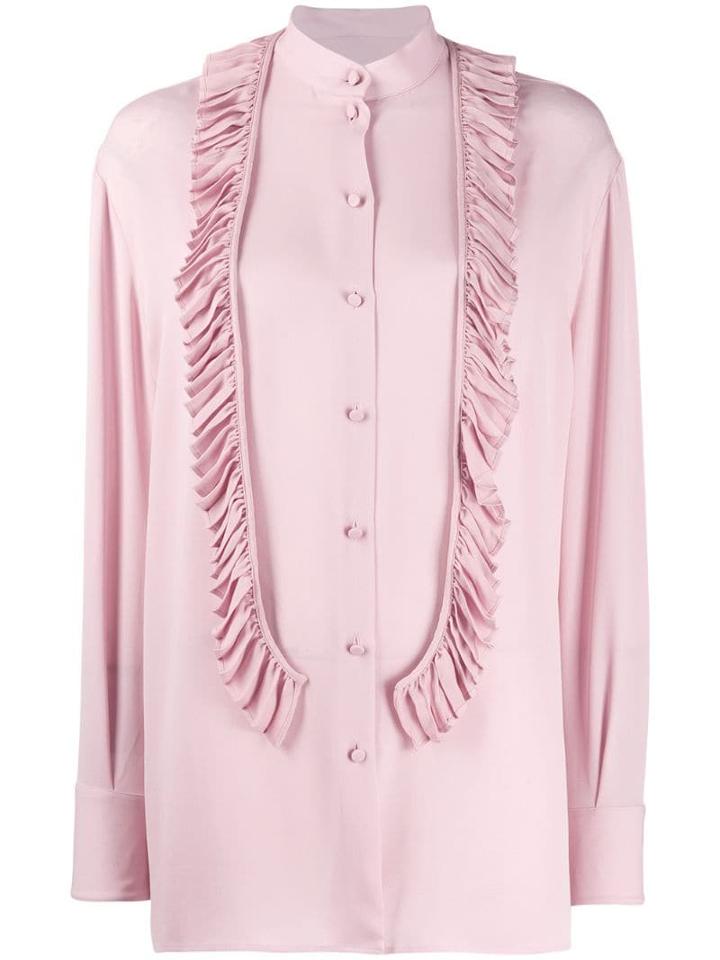 Valentino Ruffle Front Blouse - Pink