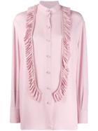 Valentino Ruffle Front Blouse - Pink