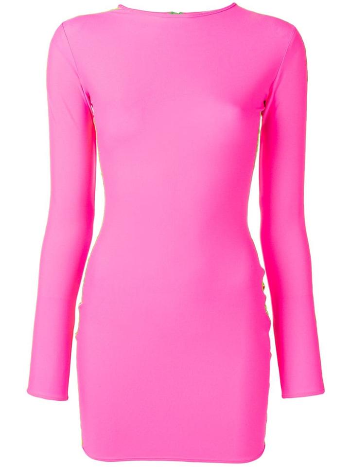 Gcds Longsleeved Bodycon Dress - Pink