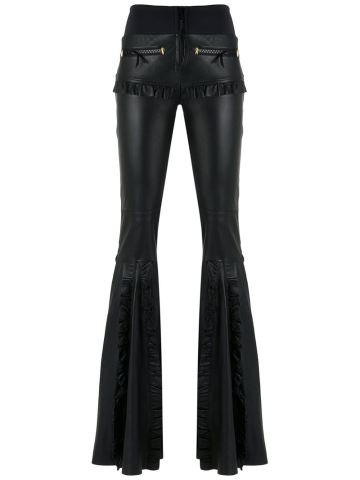 Andrea Bogosian - Wide Leg Trousers - Women - Leather - M, Black, Leather
