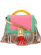 The Volon Colour Block Fringed Crossbody Bag