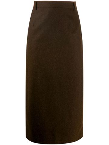 A.n.g.e.l.o. Vintage Cult 1990's Ballantyne Midi Pencil Skirt - Brown