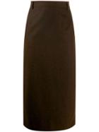 A.n.g.e.l.o. Vintage Cult 1990's Ballantyne Midi Pencil Skirt - Brown