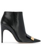 Sergio Rossi Point-toe Ankle Boots - Black
