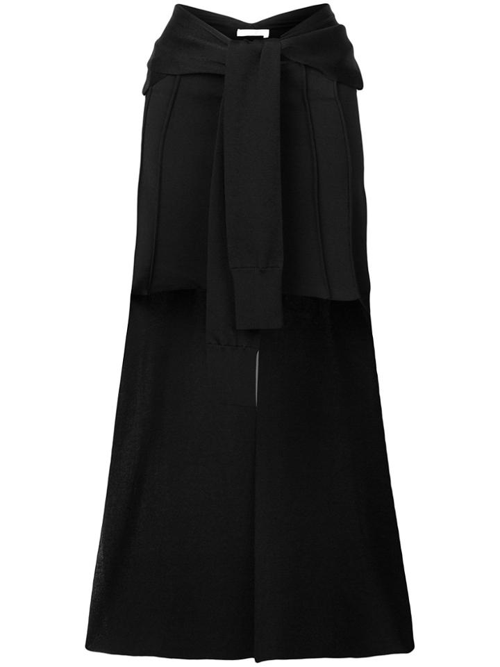Chloé Asymmetric Belted Skirt - Black