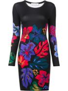 Prabal Gurung Floral Print Knit Dress, Women's, Size: Xl, Black, Spandex/elastane/viscose