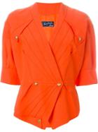 Thierry Mugler Vintage Wrap Jacket, Women's, Size: 44, Yellow/orange
