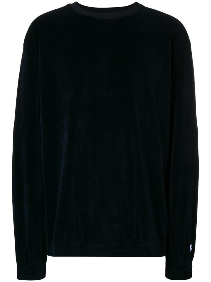 Champion Oversized Velour Sweatshirt - Blue